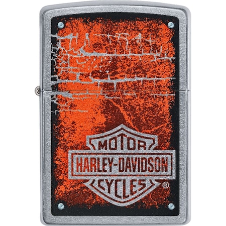 Zippo 2023 Zippo Harley-Davidson Orange Design, Street Chrome ZIP-49658